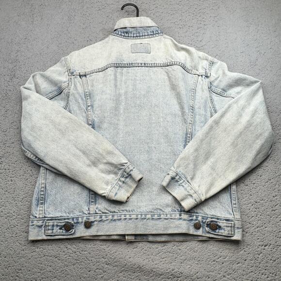 VINTAGE Levis Jacket Mens 39 Small Medium Blue Trucker Denim Acid Washed 80s USA - Picture 11 of 12